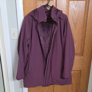 Duluth Trading Co Plush Purple Hooded Jacket